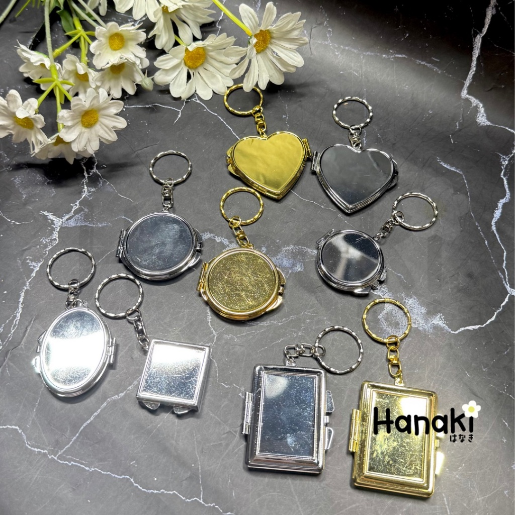 【พร้อมส่งจากไทย】 กระจกพับแบบพวงกุญแจ สำหรับงาน DIY | กระจกพวงกุญแจ กระจกแต่งหน้า กระจกDIY
