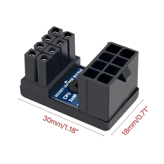 ข้องอไฟเลี้ยง CPU 8-Pin 180 องศา อะแดปเตอร์ไฟเลี้ยงซีพียู Adapter CPU สำหรับเก็บสายไฟ รับประกัน 1 ปี