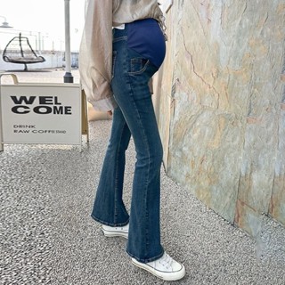 กางเกงยีนส์ขายาวคนท้อง (ทรงขาบาน) สำหรับคุณแม่ตั้งครรภ์