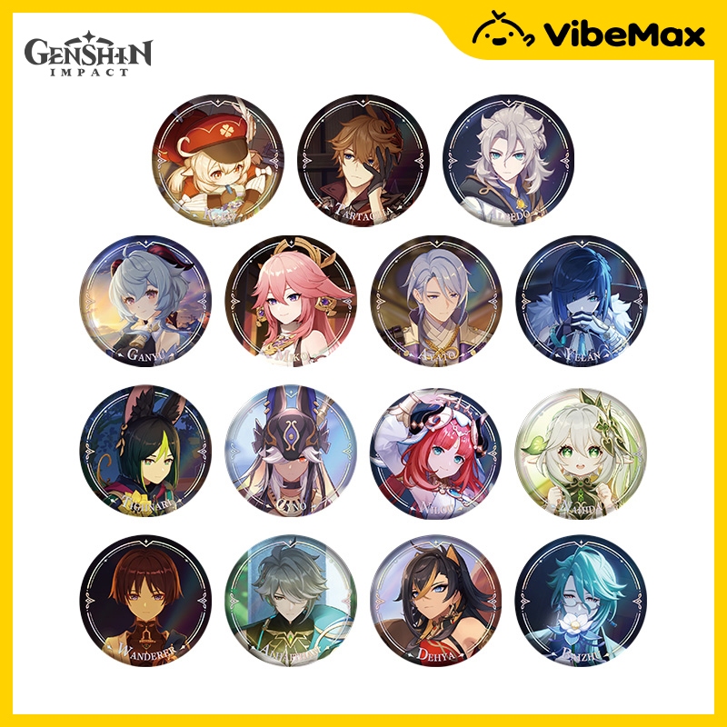 [⚡พร้อมส่ง🔥Official] Genshin Impact  เข็มกลัดตัวละคร ซีรีส์ PV