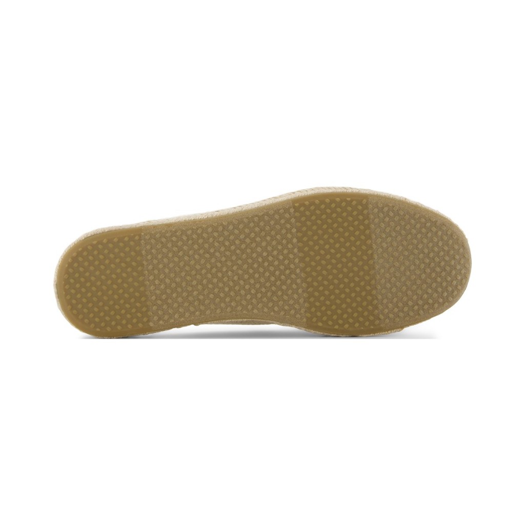 TOMS รองเท้าลำลองผู้หญิง สลิปออน รุ่น Santiago Mule Natural Undyed Metallic Linen Stripe (CE) รองเท้าลิขสิทธิ์แท้