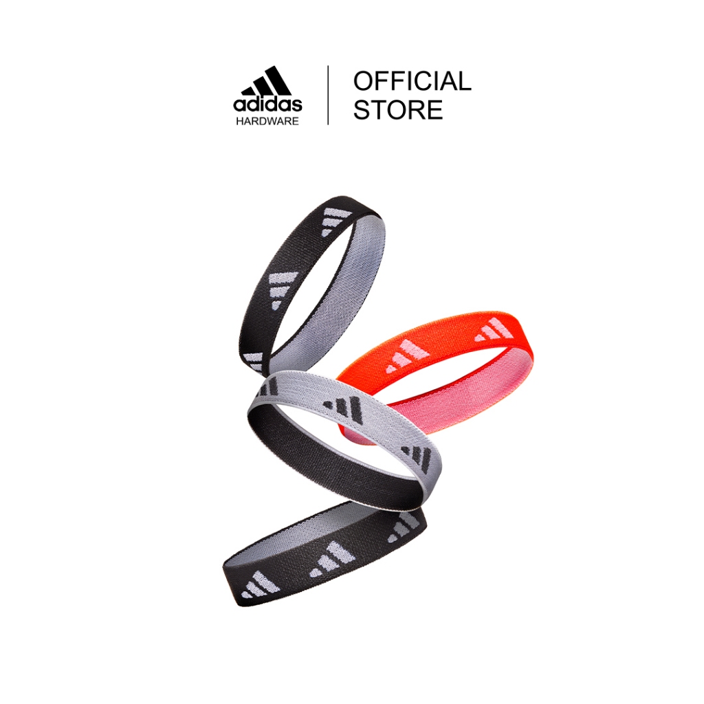 adidas ที่รัดผม สีดำ, สีขาว, สีแดง / adidas Hair Ties - Black, White, Solar Red