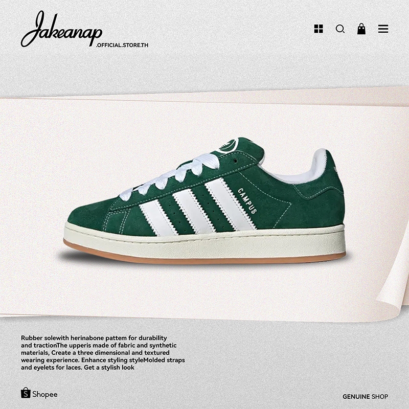 Adidas Originals Campus 00s Dark Green Cloud White H03472 [ ของแท้100% ]