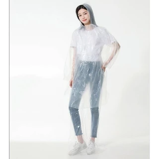 พร้อมส่งในไทย เสื้อกันฝนกันน้ำและกางเกงคลุมเท้ากันฝนกันน้ำ ถุงคลุมเท้ากันน้ำ แบบพกพา ฟรีไซส์ เนื้อพลาสติกเหนียว