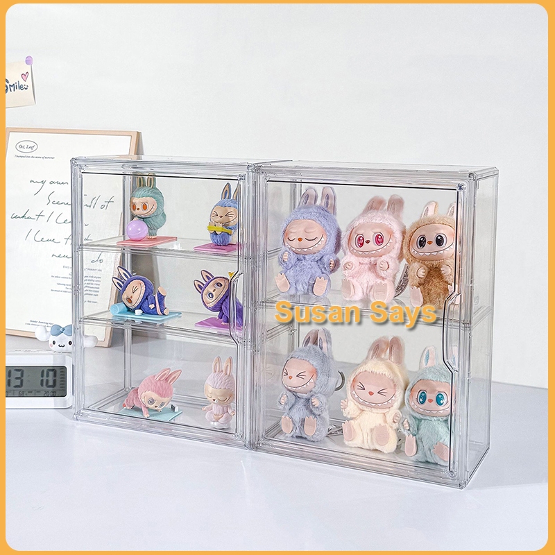 ตู้เก็บของโมเดลติดผนัง 4ชั้น กล่องใสเก็บโมเดลโชว์ของเล่น ของสะสม แบบแขวนผนัง กันฝุ่นกันความชื้น