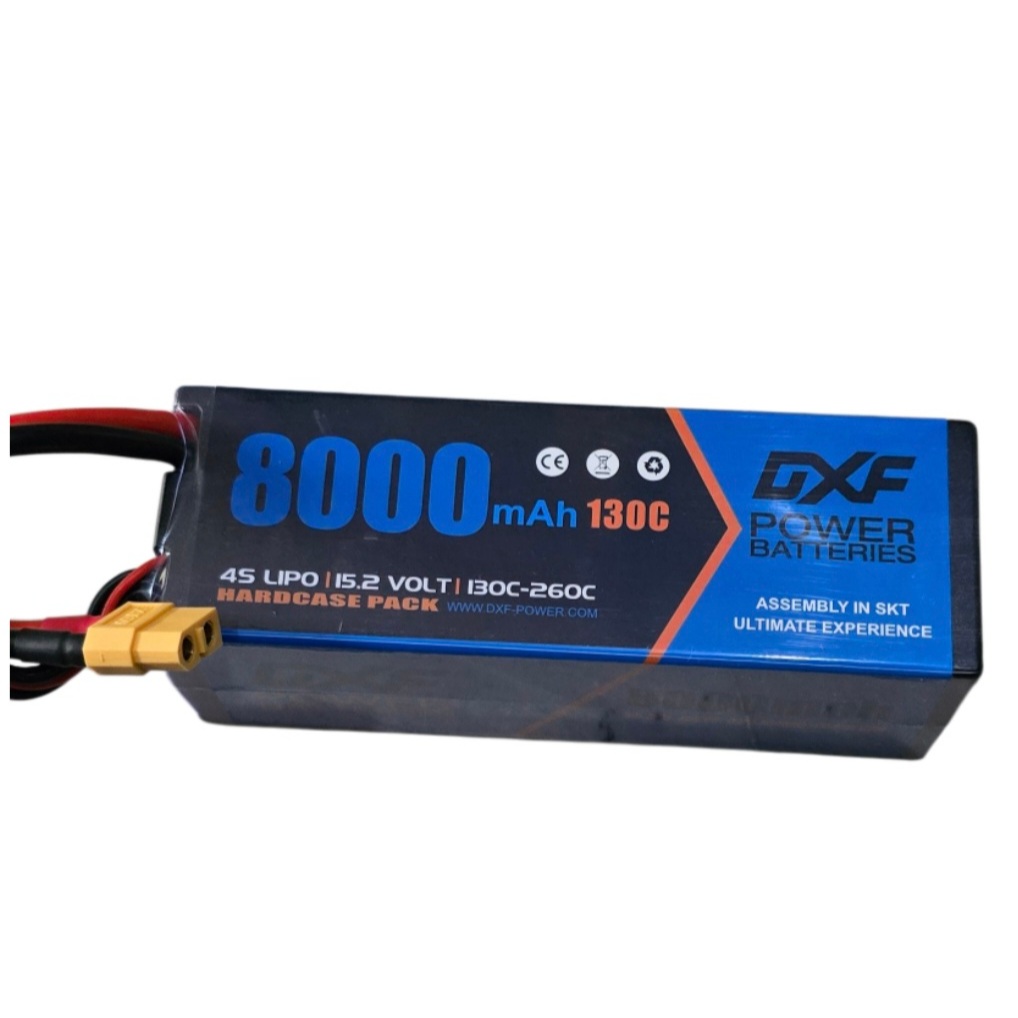 DXF Lipo Battery 4S 15.2V 8000mAh 130C/260C HardCase Lipo Battery for RC HPI HSP 1/8 1/10 Buggy RC C