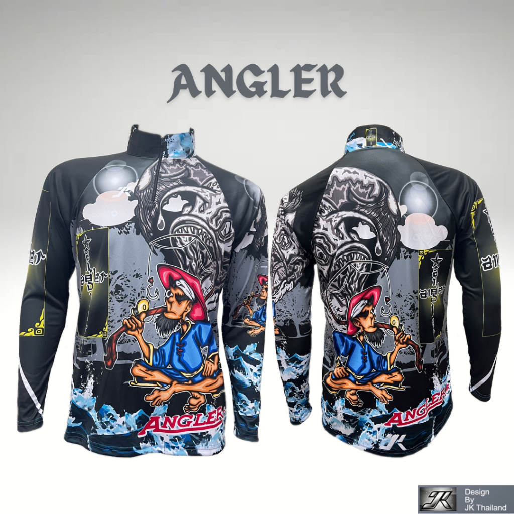 JK Thailand เสื้อตกปลา ANGLER ป้องกันรังสี UV 80% แห้งเร็ว