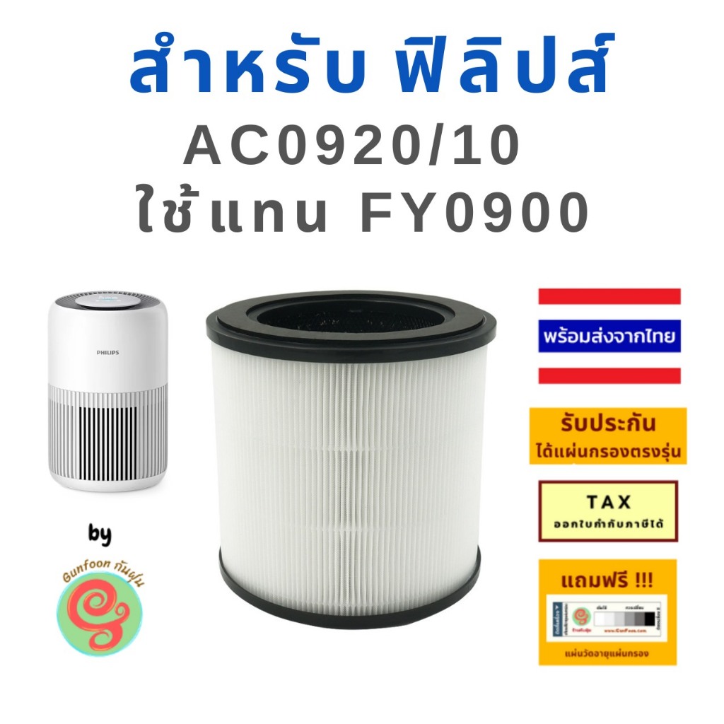 ไส้กรอง เครื่องฟอกอากาศ Philips รุ่น AC0920/10 PureProtect Mini 900 Series ใช้แทน FY0900 hepa filter