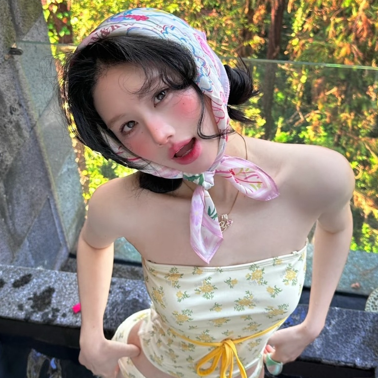 🇹🇭พร้อมส่งจากกทม. Blush Harmony Collection ผ้าผูกผม โพกหัวโทนสีชมพู ขนาด 70*70 ซม.