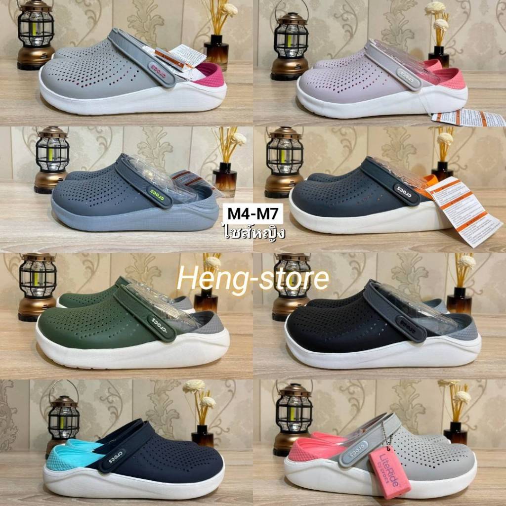 รองเท้าเเตะ Crocs size M4 - M7 (36-40) Crocs Lite Ride ผลิตจากยางอย่างดีนิ่มเบาไม่ลื่นใส่สะอาดเท้า