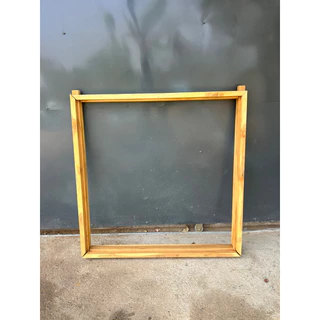 หน้าต่างบานคู่ 50x100 cm 2 บาน+ วงกบ 100x100 cm ทำจากไม้สักแท้ หน้าต่างบานทึบ หน้าต่างสายฝน