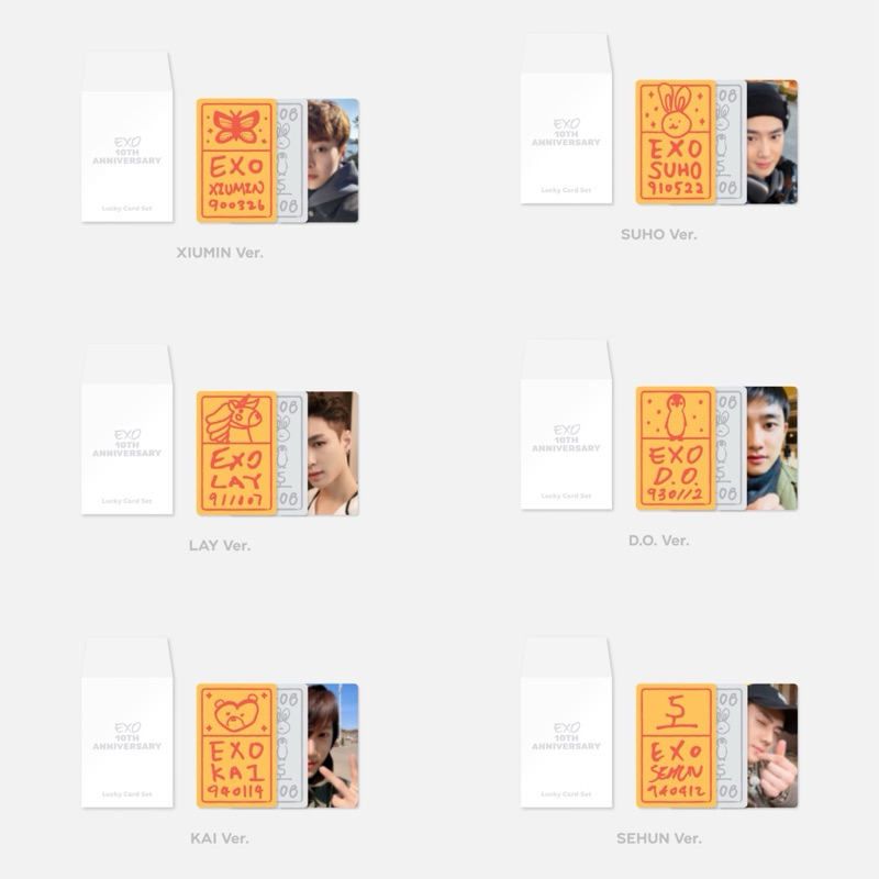 (พร้อมส่ง✨) EXO 10th Anniversary Lucky Card Set