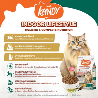 Kandy อาหารแมวแคนดี้ ขนาด 1.5 Kg. บำรุงขนและผิวหนัง ไม่มีส่วนผสมของข้าวโพด ไม่มีกลูเตน สำหรับแมวทุกช่วงวัย ขนาด 1.5 Kg.