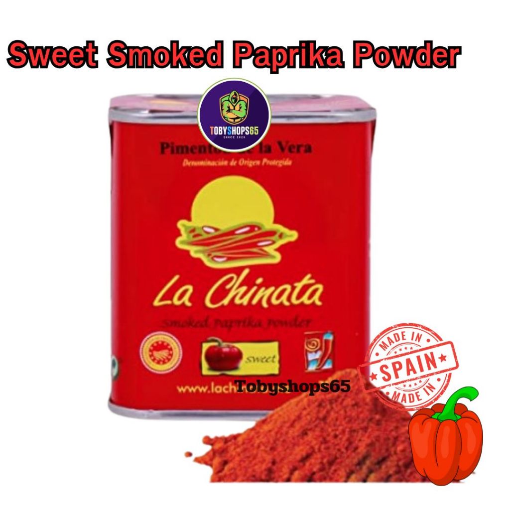 ลาชินาต้า พริกปาปริก้าป่นรมควัน พริกปาปีก้า รสเผ็ดมาก เอลเอวิออน La Chinata Sweet Smoked Paprika Pow