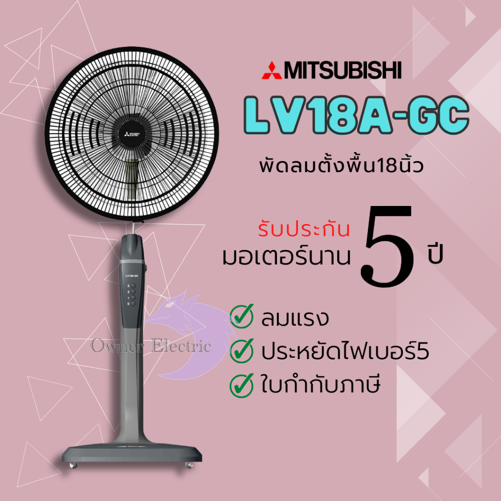 พัดลมตั้งพื้น รุ่น LV18A-GC ขนาด 18 นิ้ว