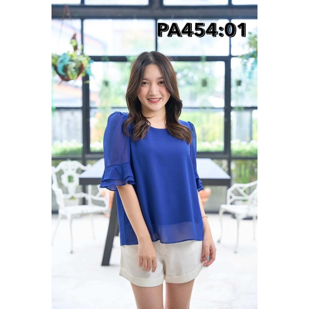 [ใหม่]เสื้อชีฟองสีพื้น SALE รวมไซส์