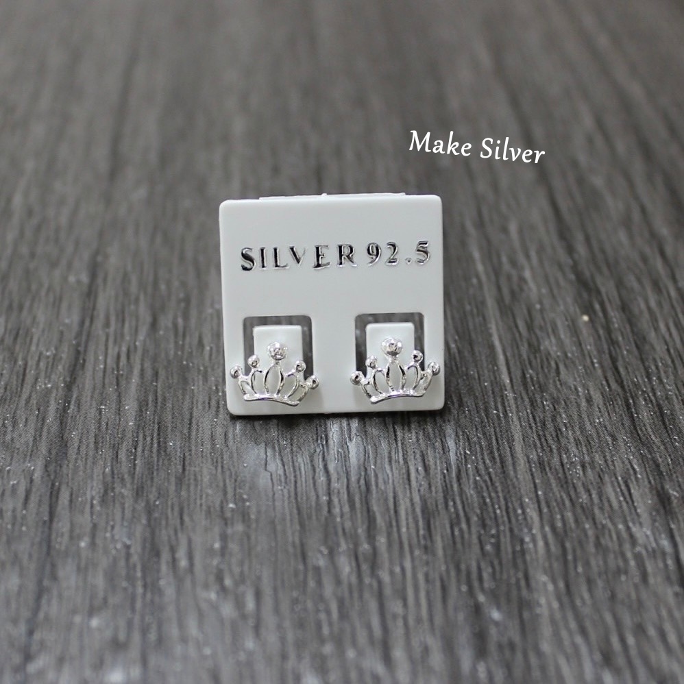 MakeSilver ต่างหูเงินล้วนแท้92.5%งานปักก้าน