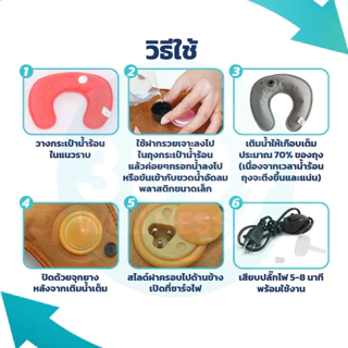 [360wellness+ร้านแนะนำ] กระเป๋าน้ำร้อนไฟฟ้า ตัวยู ประคบ คอ บ่า ไหล่ ถุงประคบร้อนไฟฟ้า ปวดเมื่อย