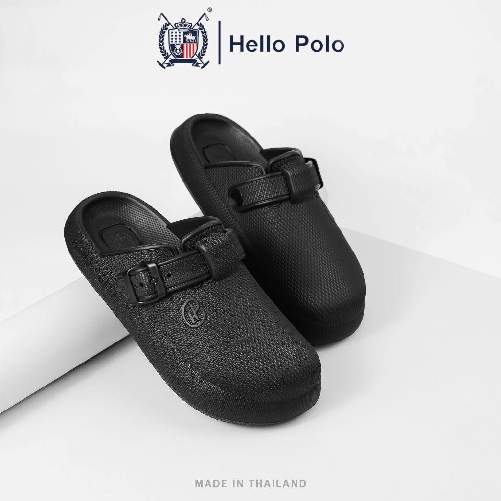 Hello Polo รองเท้าเปิดส้น รองเท้าแฟชั่นลําลอง รองเท้าแตะลําลอง พื้นหนากันลื่นพื้นนุ่มมาก วัสดุ EVA สลิปเปอร์นุ่มๆ HP8047