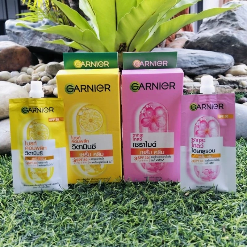 แพคเกจใหม่**การ์นิเย่ เซรั่ม ครีม (7x6ซอง) * 25บาท ฝา ใหม่ *