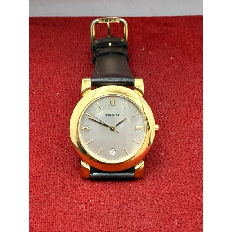 TISSOTนาฬิกาผู้ชายระบบQuartzนาฬิกามือสองของแท้รับประกันหลังการขาย6เดือน