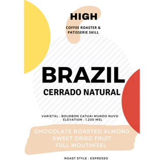 Brazil Cerrado Natural เมล็ดกาแฟ บราซิล
