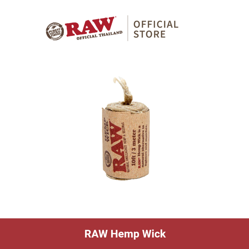 RAW H wick เชือกขี้ผึ้ง – 3 เมตร ผลิตจากวัสดุจากธรรมชาติ100% คุณภาพดีจาก Raw Thailand
