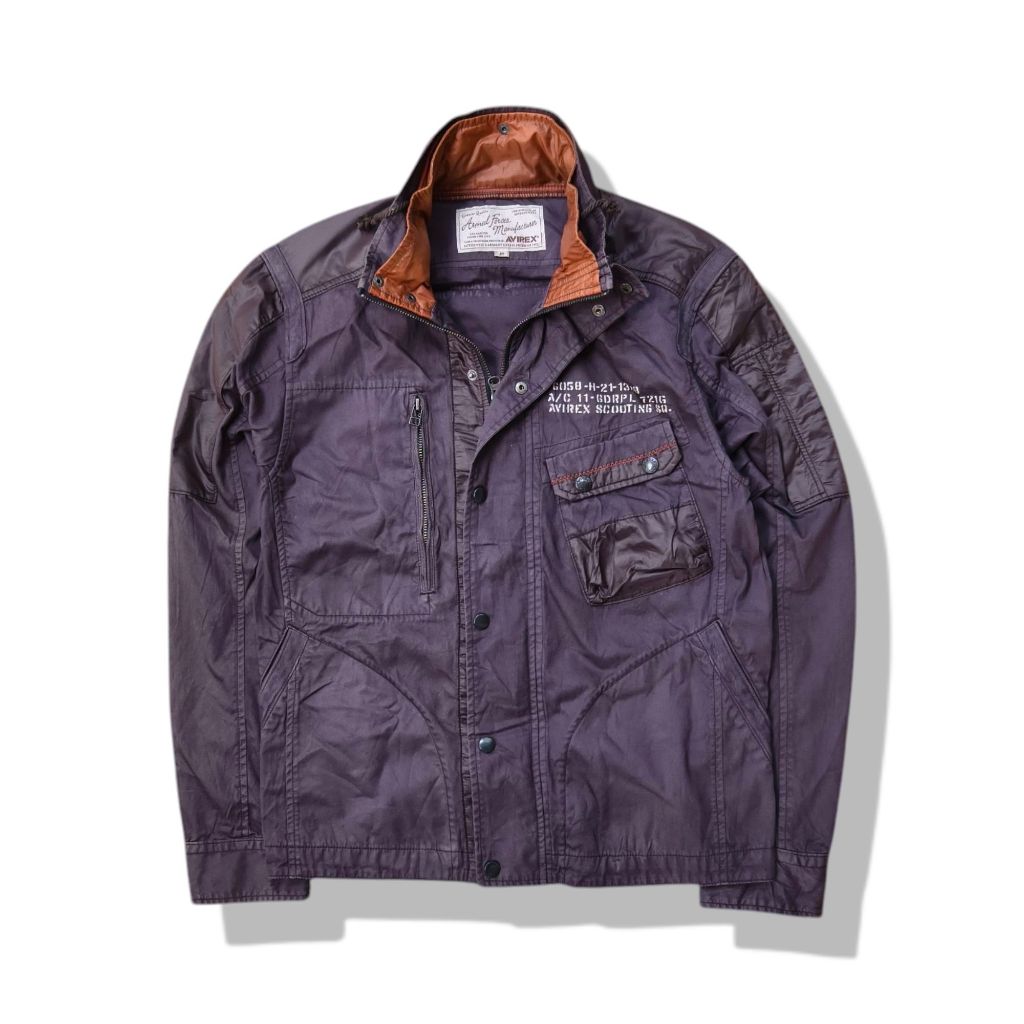 Avirex Maroon Rider military Jacket รอบอก 40”