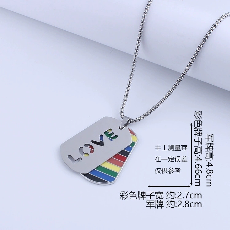 ชุดสร้อยสีรุ้ง สร้อยคอ สายรุ้ง  PRIDE LGBT Rainbow Necklace