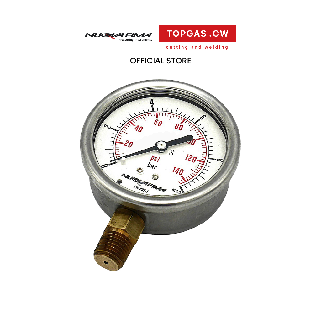 เกจ์วัดแรงดัน Gas Pressure Gauge NUOVA FIMA รุ่น P25A ❘ topgascw