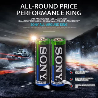 ถ่านอัลคาไลน์ SONY Alkaline Battery AA / AAA 1.5V Pack 4 ก้อน 8 ก้อน 12 ก้อน (Exp.2034) ของแท้ ถ่าน ถ่านไฟฉาย ถ่านรีโมท