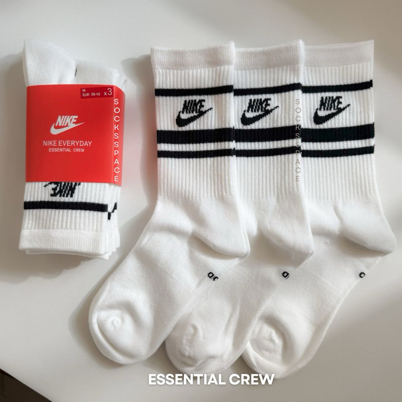 พร้อมส่งในไทย 🇹🇭 ถุงเท้าNK ESSENTIAL (แพ็ค3คู่) ถุงเท้าแฟชั่น เล่นกีฬา ฟิตเนส ออกกำลังกาย