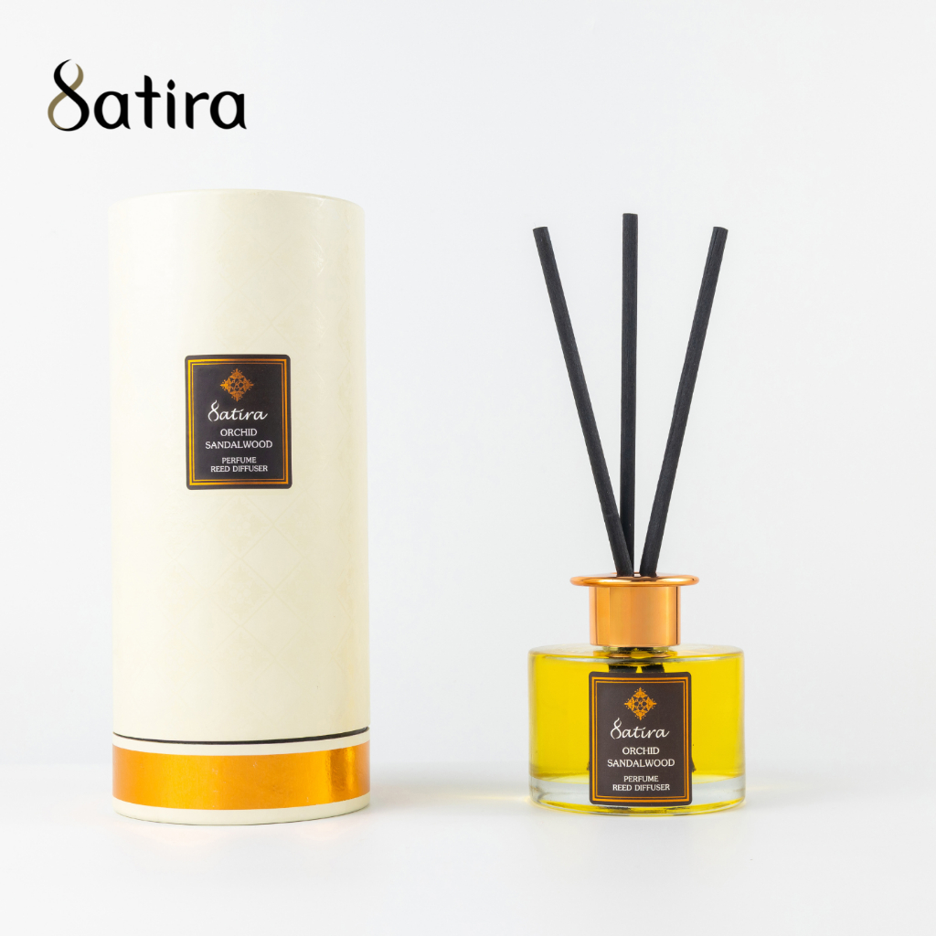 Satira Perfume Reed Diffuser: Orchid Sandalwood 200 ml สถิรา ก้านไม้หอมปรับอากาศ กลิ่นออคิดแซนดัลวูด 200 มล