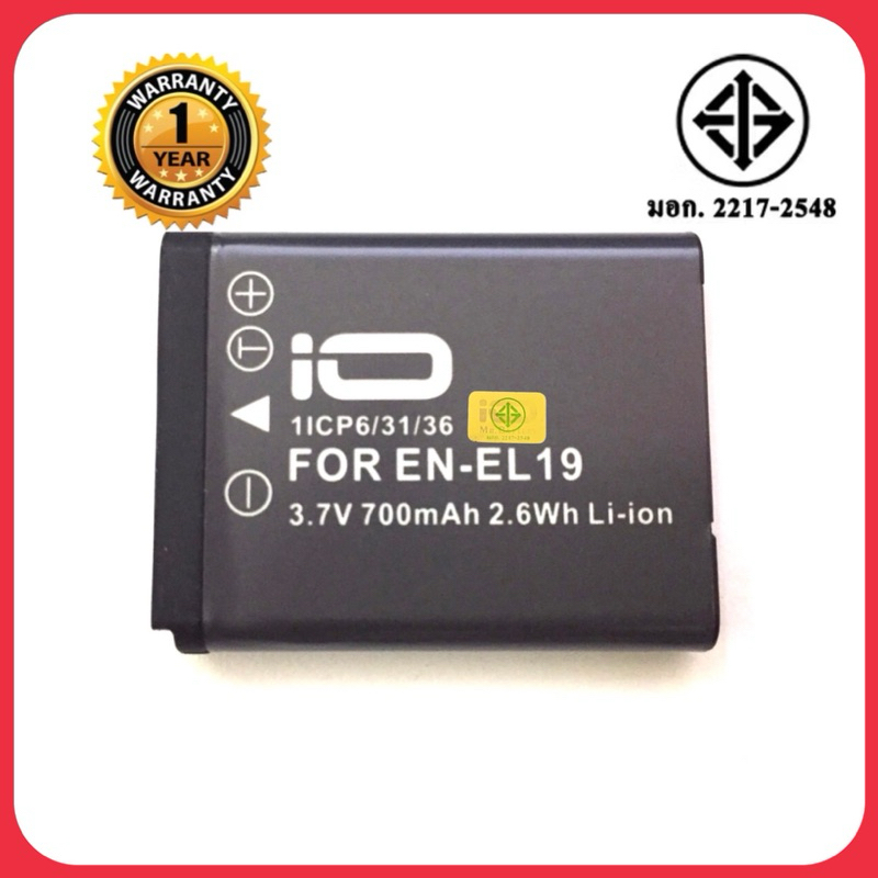 แบตเตอรี่ นิคอน EN-EL 19/Nikon Battery EN-EL19 แบตเตอรี่กล้อง Nikon EN-EL19 ENEL19 Battery แบตเตอรี่