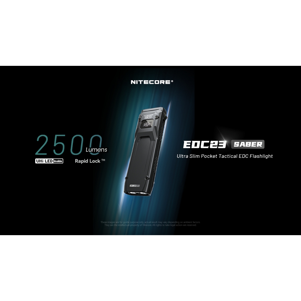 ไฟฉาย Nitecore EDC23  พกพาขนาดเล็กแต่สว่างมาก  2500lm