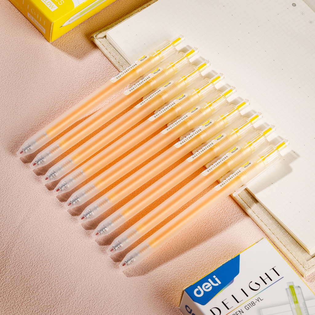 ปากกาเจลสี Deli รุ่น EG118 มีให้เลือกถึง 12 สี ด้ามขาว มีคลิปหนีบ (0.5mm)(จำหน่าย 1 แท่ง) - รูปที่ 5