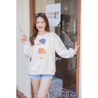 Numsha Brand เสื้อสเวตเตอร์เป็ดใส่หมวกไหมพรม/NB24135