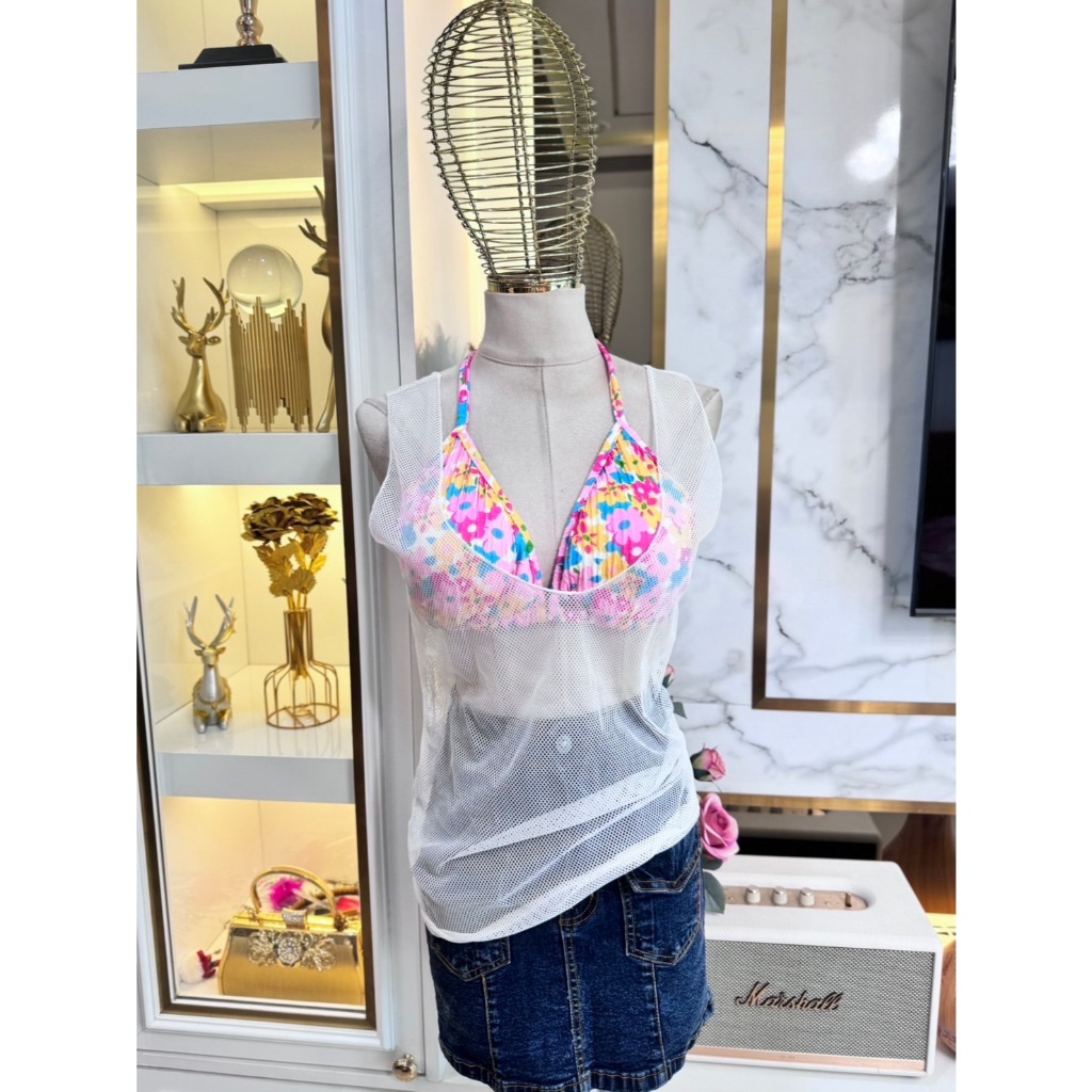 ชุดเซตบราสองชิ้นใส่เล่นน้ำน่าร๊ากมากๆมีทั้งแขนสั้นและเสื้อกล้ามงานนี่โชว์แซ่บเกินเบอร์แน่ๆ mb9