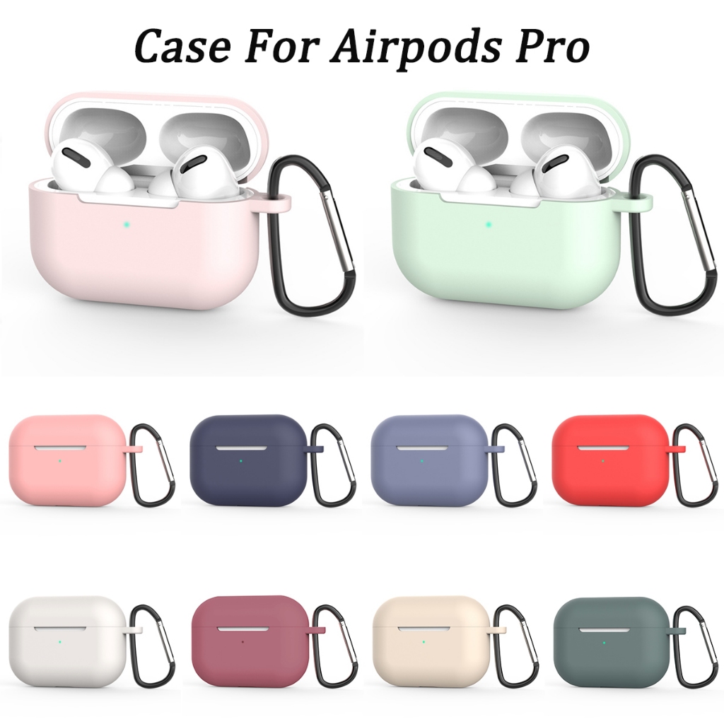 เคส สำหรับ Airpot Pro เคสซิลิโคนนิ่ม Case พร้อมพวงกุญแจ เคสหูฟังไร้สาย การกระแทก