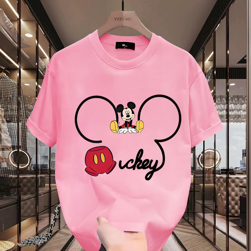 D1062เสื้อยืดแขนสั้นลายมิกกี้เม้าส์  ผ้านุ่มยืดได้ใส่สบายฯ ลายแฟชั่นนานาชาติ ปลีก-ส่ง