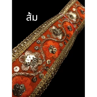ริบบิ้น ลายปัก GLB ขนาดกว้างประมาณ 5 CM ยาวประมาณ 8 เมตร