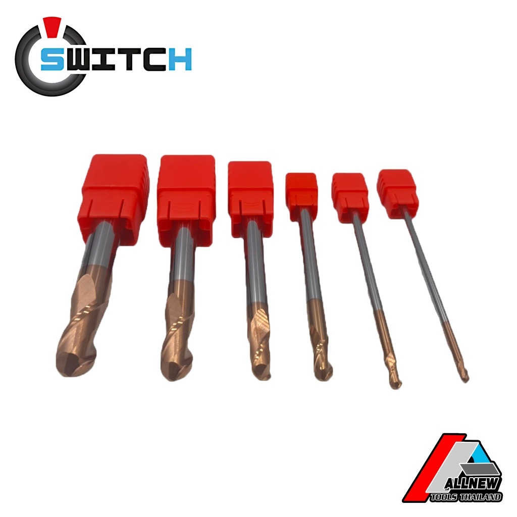 Ball Carbide 2F 55 HRC เอ็นมิลหัวบอล บอลคาร์ไบด์ Ball Endmill (รุ่นความยาว 100)