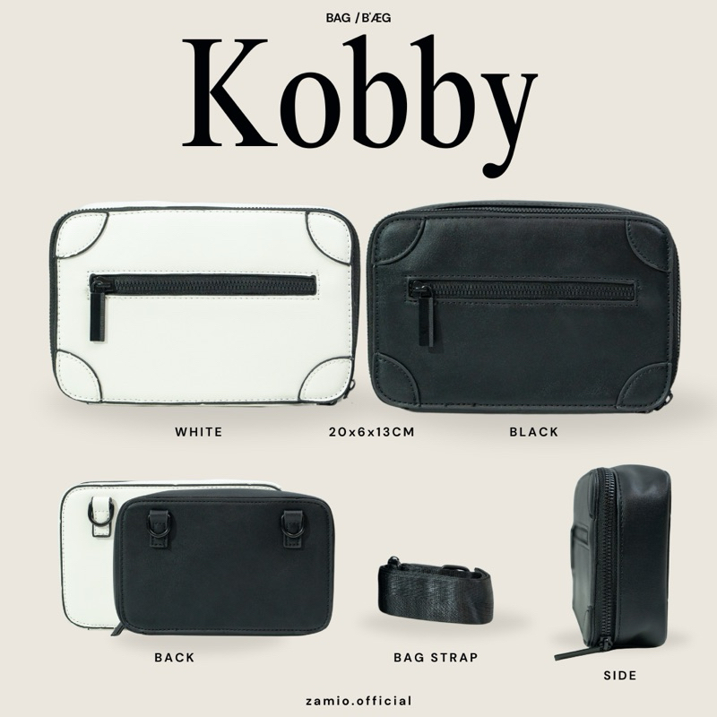 KOBBY BAG กระเป๋าหนังสะพายข้างทรงสี่เหลี่ยม