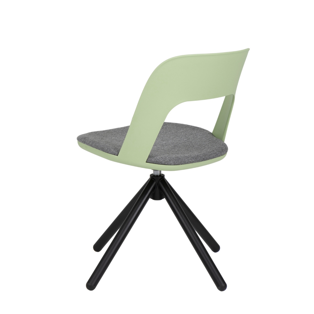 Modernform เก้าอี้อเนกประสงค์ รุ่น VELA เบาะผ้าเทา พนักพิงพลาสติก ขาเหล็กสีดำ - รูปที่ 6