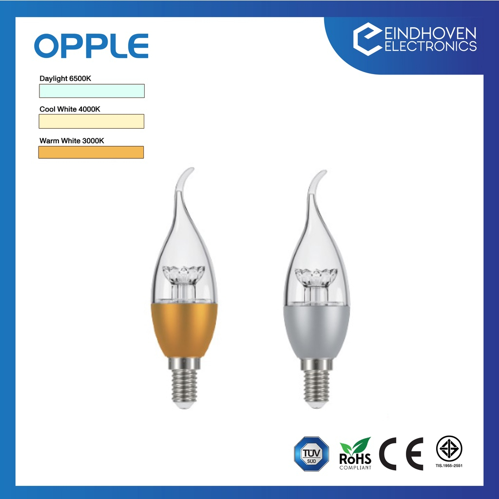 Opple EcoMax1 Candle Bulb (Color: Gold/silver)