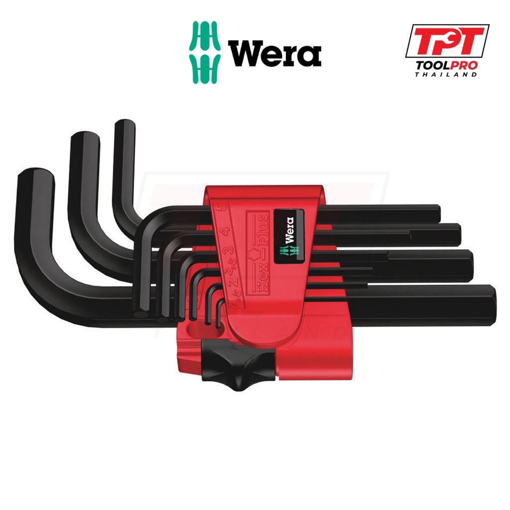 Wera ประแจแอลหกเหลี่ยม 950/9 Hex-Plus 7, L-Key Set, BlackLaser (05021737001)