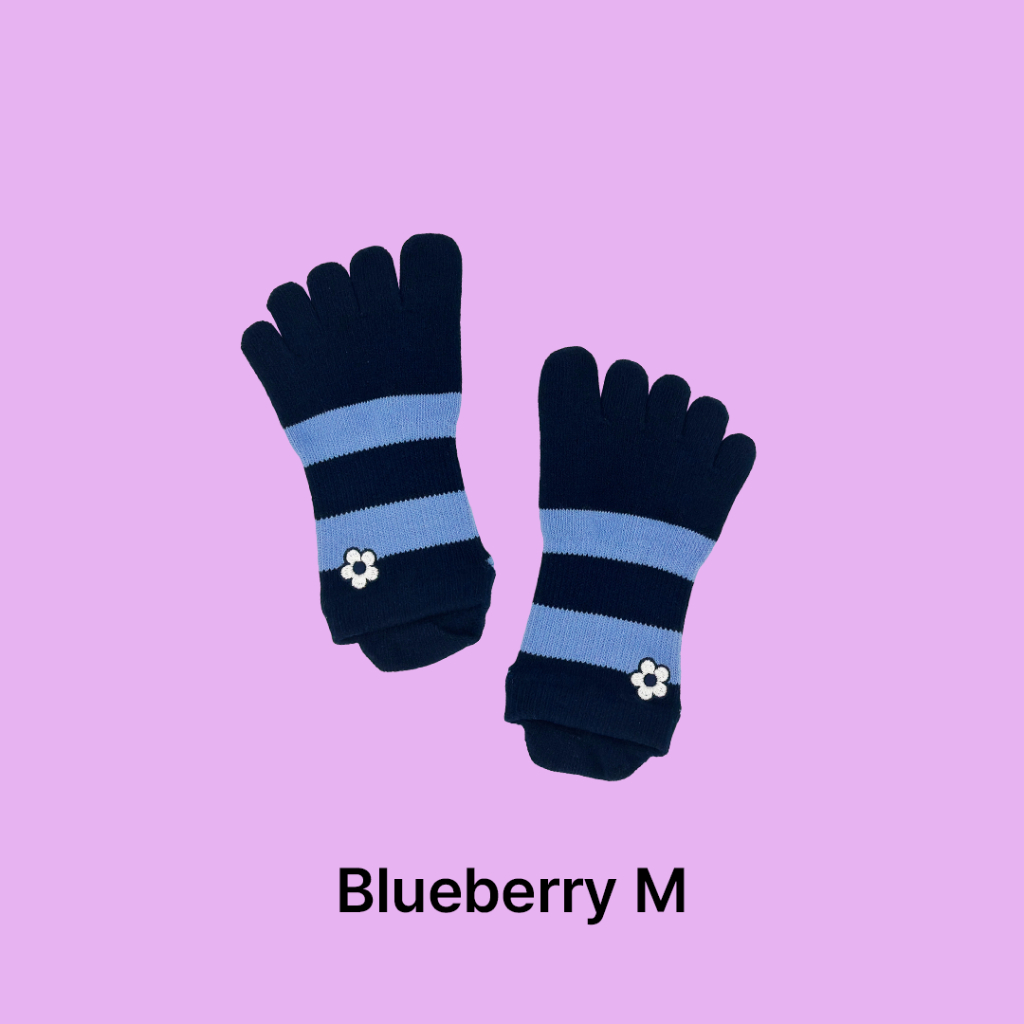[Medium size] Thumb Toe Blueberry M ถุงเท้าพิลาทิส นำเข้าจากเกาหลี