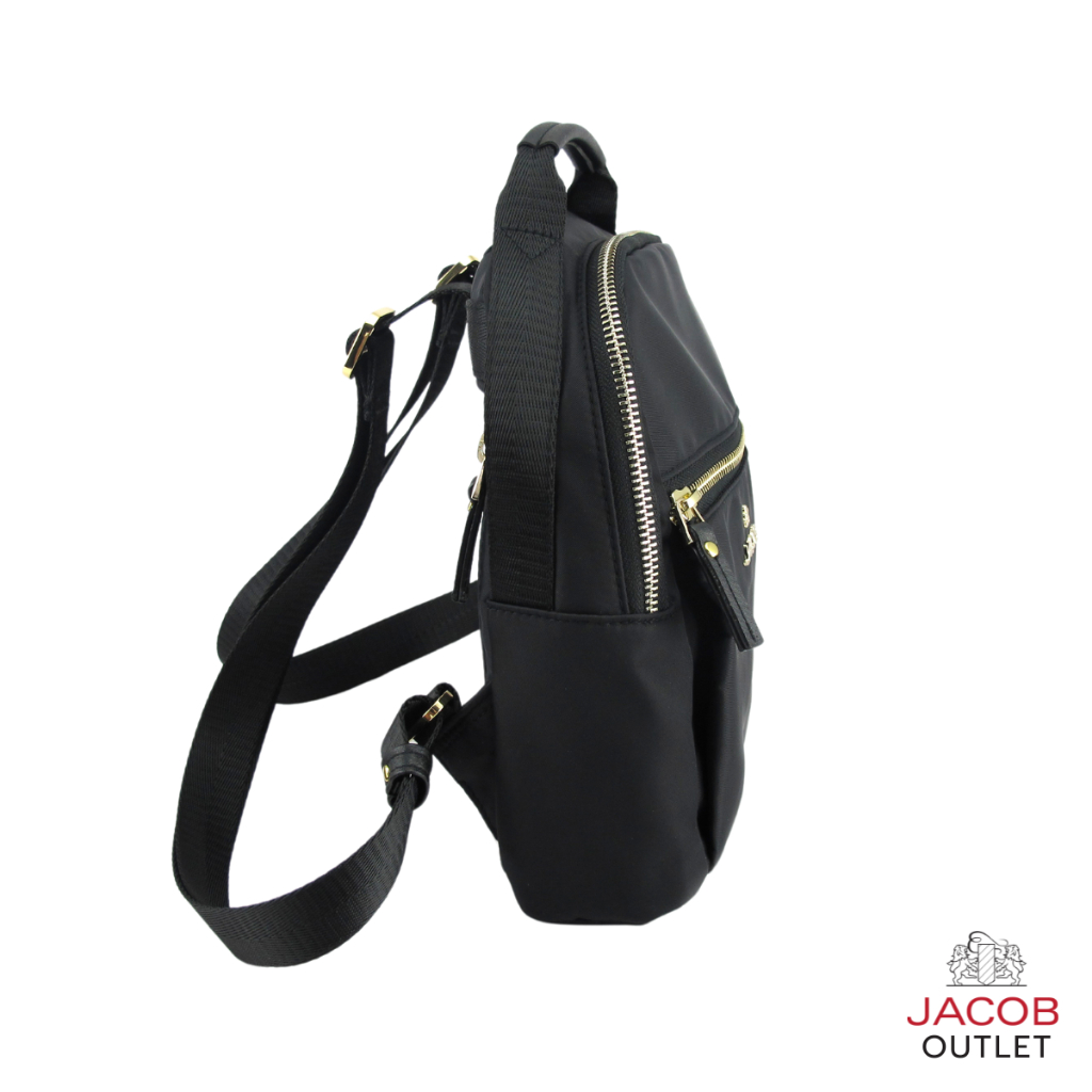 JACOB กระเป๋าเป้สตรี สีดำคลาสสิก มาพร้อมช่องกระเป๋าด้านบน รุ่น 40500 - รูปที่ 2