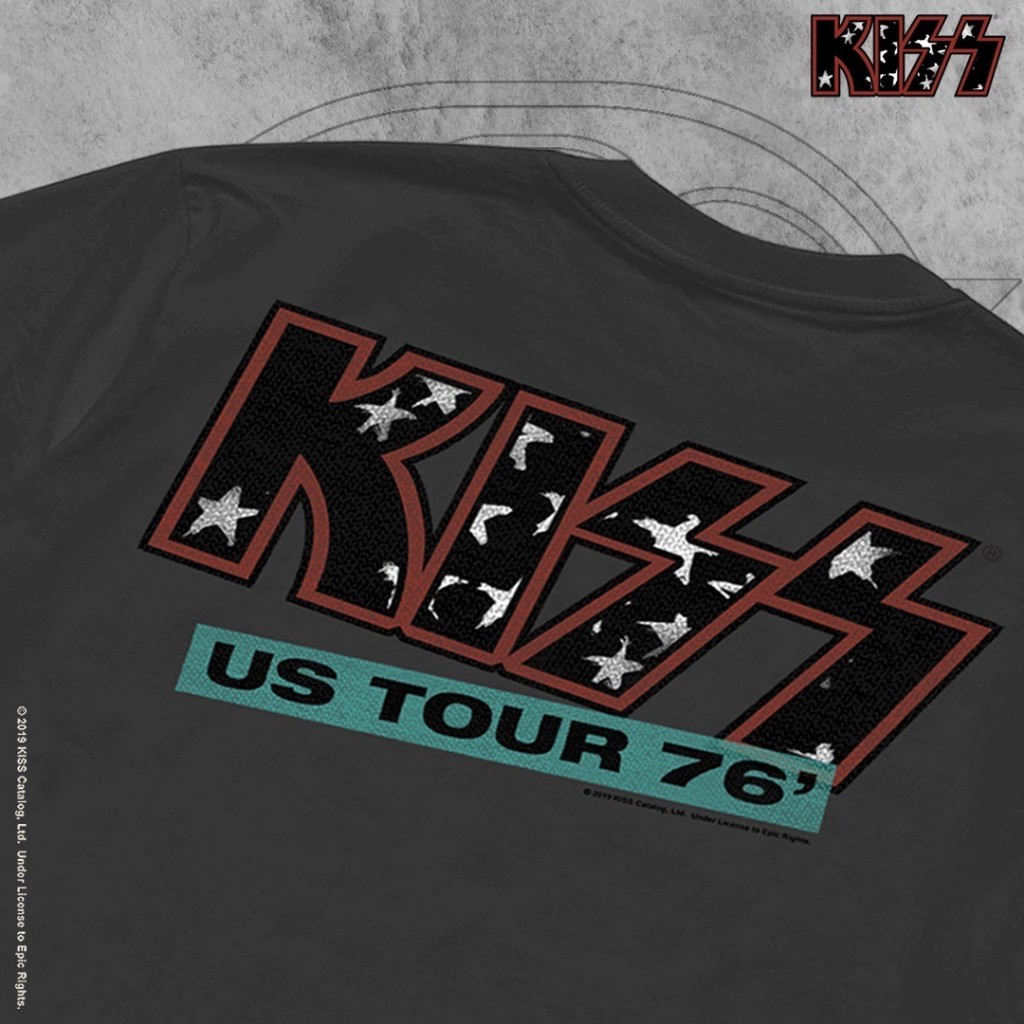 Power 7 Shop เสื้อยืดวง คิส ลิขสิทธ์แท้ KISS T-SHIRTS (MX-250-สีเทา) — صورة 5