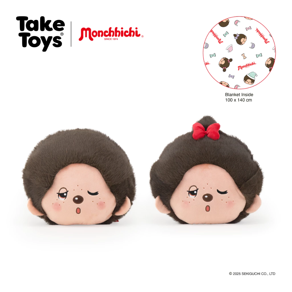 Monchhichi Pillow-Blanket - หมอนผ้าห่มม่อนชิชิ